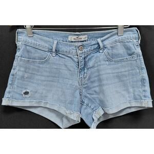 HOLLISTER CALIFORNIA Denim Shorts Light Wash Solid Women Size 9